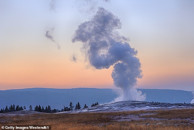 The Morning Glory is located near the famous Old Faithful Geyser