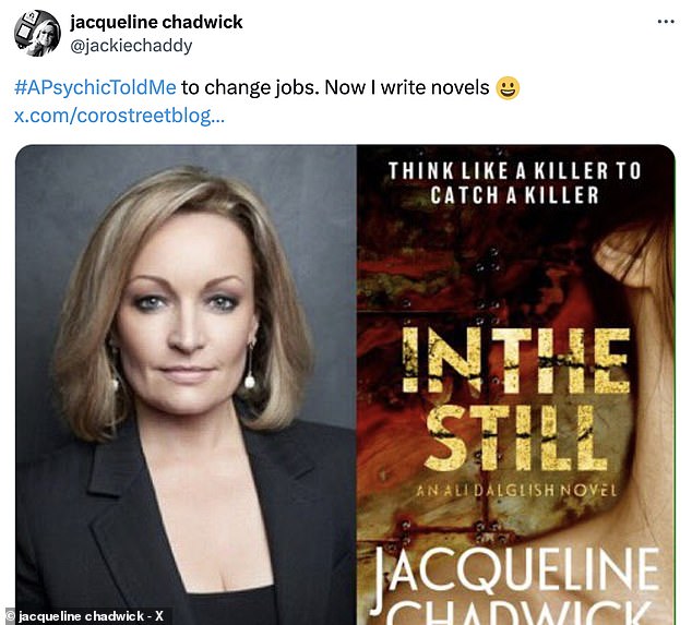 The beloved actress took to X, formerly Twitter, and shared a headshot of herself next to the cover of her latest book, In The Still