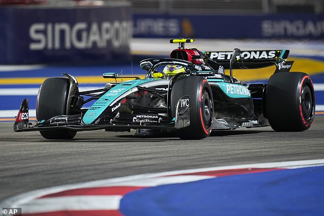 Lewis Hamilton started second but finished sixth, overtaken by his Mercedes teammate George Russell (fourth) and Ferrari's Charles Leclerc (fifth)