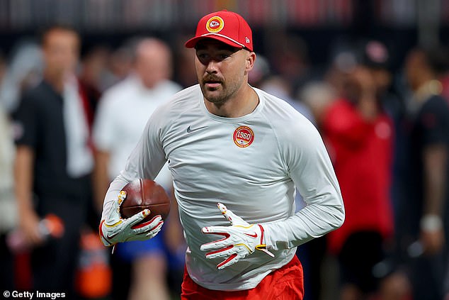 Kelce and the Kansas City Chiefs take on the Falcons tonight in Atlanta