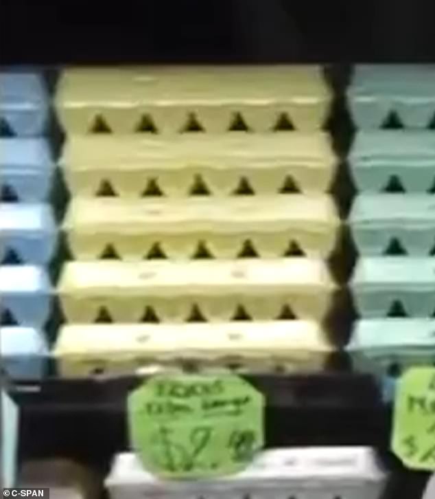 However, some astute viewers saw in the clip that Vance was standing behind the evidence that his own inflation claims were inflated. They pointed out that several cartons of a dozen eggs were on sale at the market for $2.99.