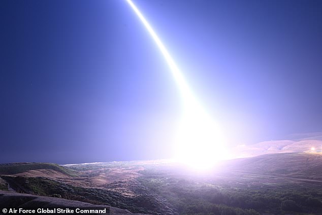 An operational test launch of an unarmed Minuteman III intercontinental ballistic missile from the Air Force Global Strike Command