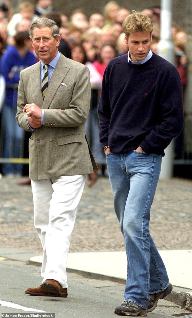 The father and son were greeted by 5,000 royal fans hoping to catch a glimpse of them