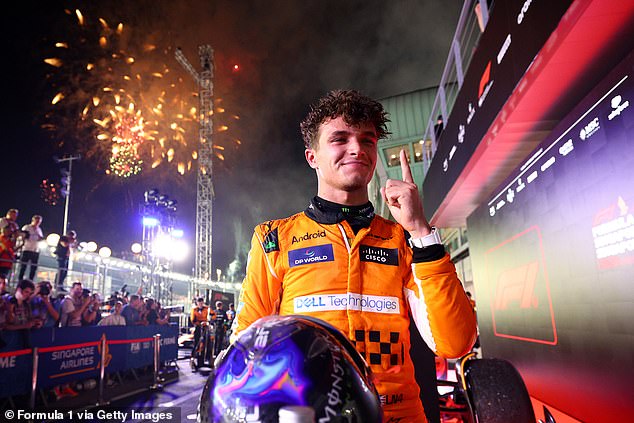 The lead in the Dutch drivers' championship was reduced to 52 points by Lando Norris on Sunday