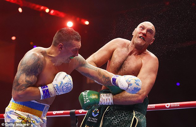 Tyson Fury (right) has long been tipped as Joshua's next opponent, but could still be included in a trilogy with Oleksandr Usyk (left)