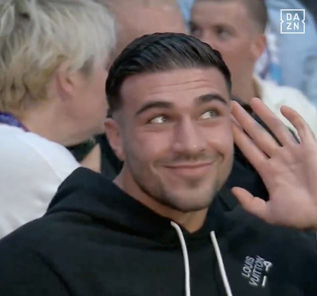 Tommy was booed by the 95,000 fans in attendance at the IBF world heavyweight title fight between Anthony Joshua and Daniel Dubois on Saturday, but thankfully he saw the humor in it