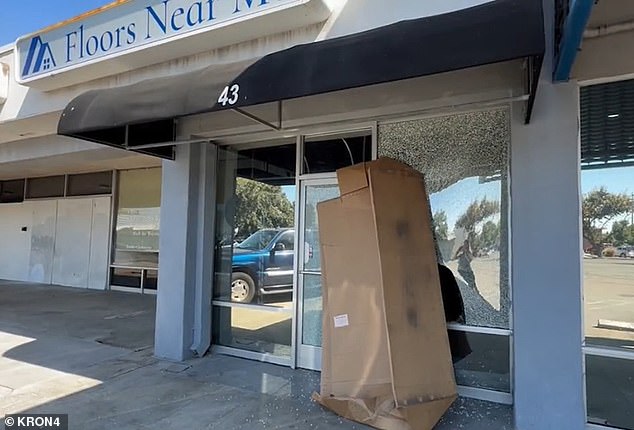 Businesses were cleaning up Sunday morning after 