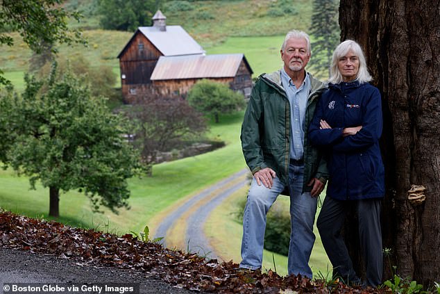 Locals Mike Doten and Amy Robb live at Sleepy Hollow Farm, whose picturesque views have drawn hordes of tourists. The road is now closed to deal with the flood of pesky influencers