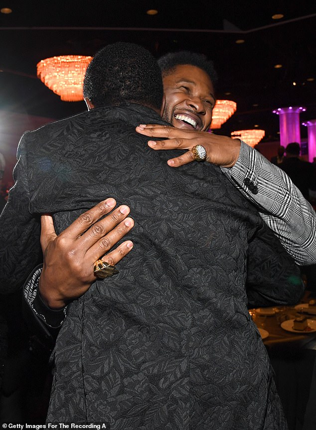 Diddy and Usher were photographed embracing at a party in LA in January 2020