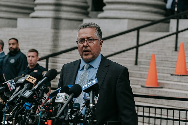 Combs attorney Marc Agnifilo speaks to reporters outside a federal courthouse following a bail hearing for Combs in New York last week