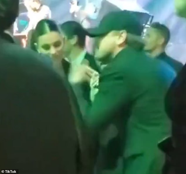 Leo was spotted dancing at the music mogul's 50th birthday in 2019