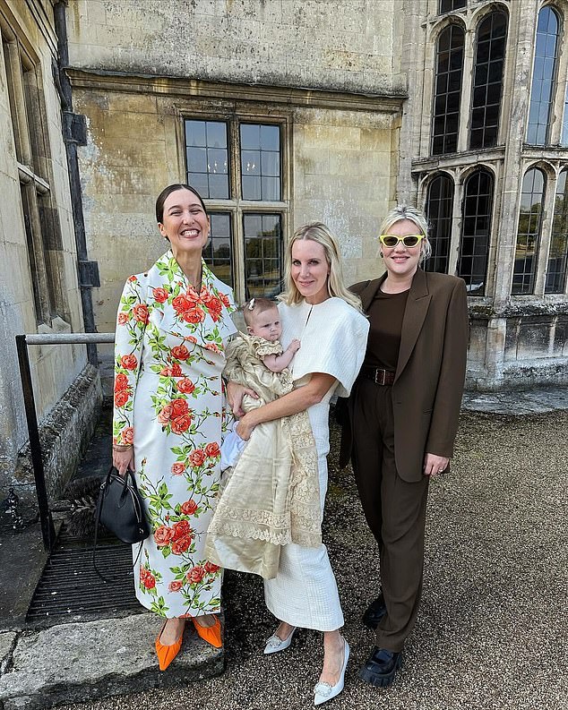 The baby was christened last weekend at St Mary the Virgin Church in Marholm, Cambridgeshire, near her husband's family home, Milton Hall