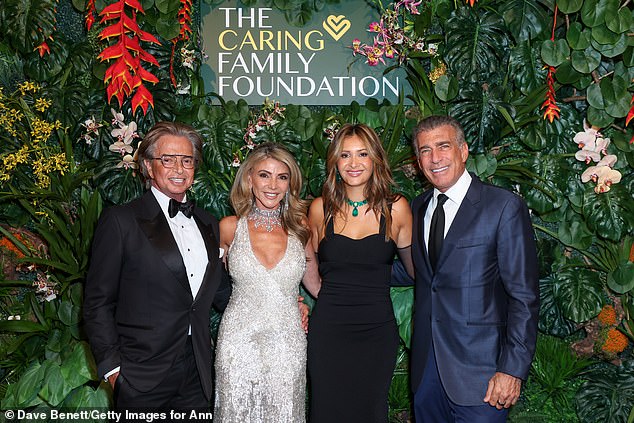 Richard Caring, Lisa Tchenguiz, Patricia Caring and Steve Varsano attend the Annabel's For The Amazon 2024 Gala Dinner on September 19, 2024 in London, England