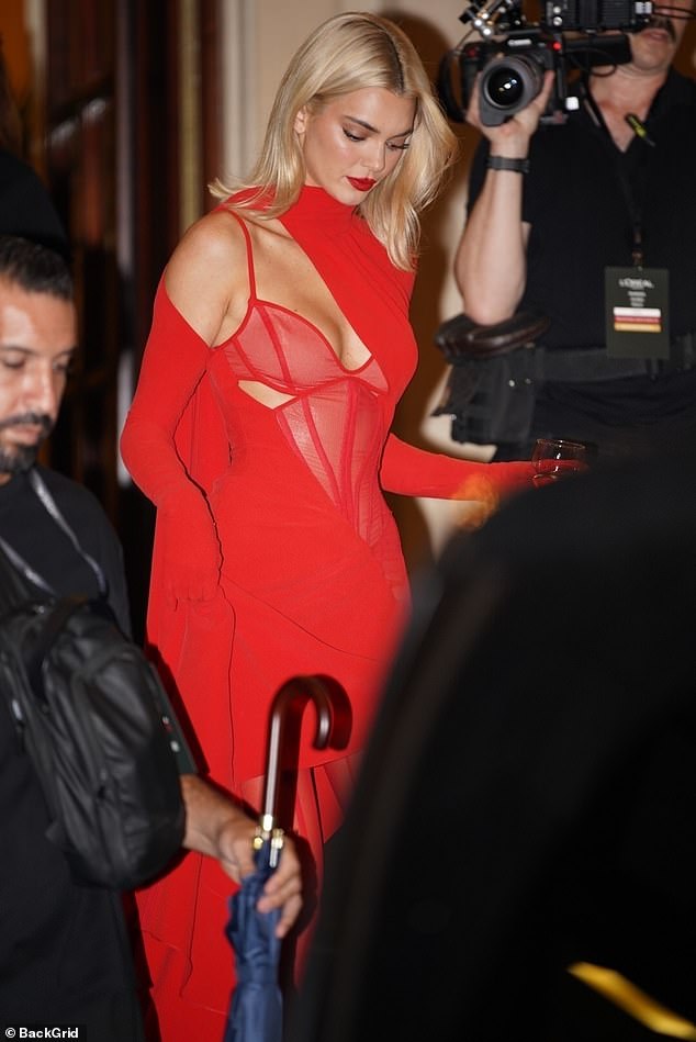 All eyes were on Kendall as she stepped out in her racy red dress