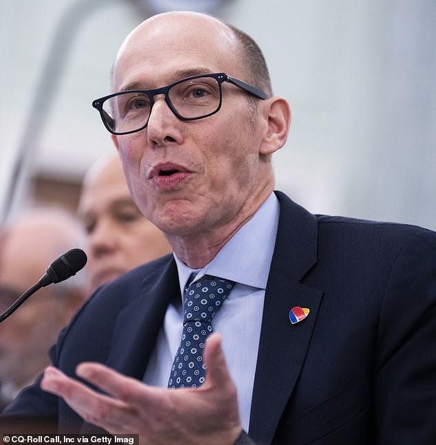 COO Andrew Watterson, seen here delivering testimony to the US senate at a 2023 hearing designed to Strengthening Airline Operations, was the one to tell employees the message