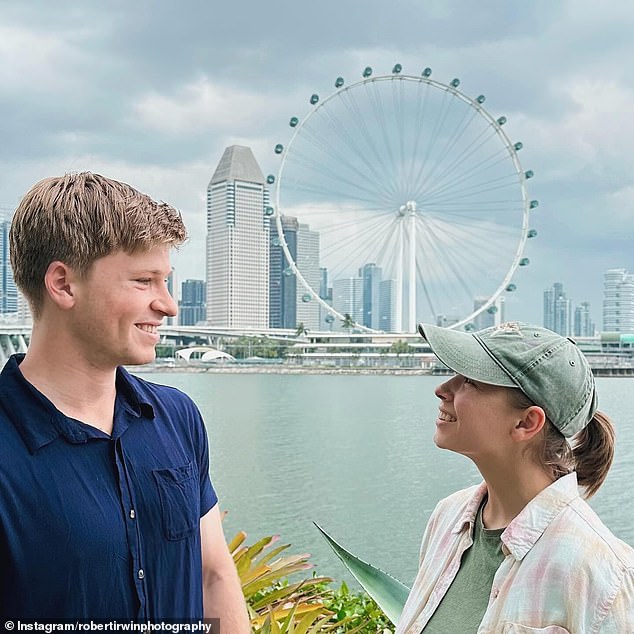 The fan reaction came after Robert, 20, shared a throwback photo on his Instagram of himself and sister Bindi at Southbank in Brisbane 10 years ago. Both pictured