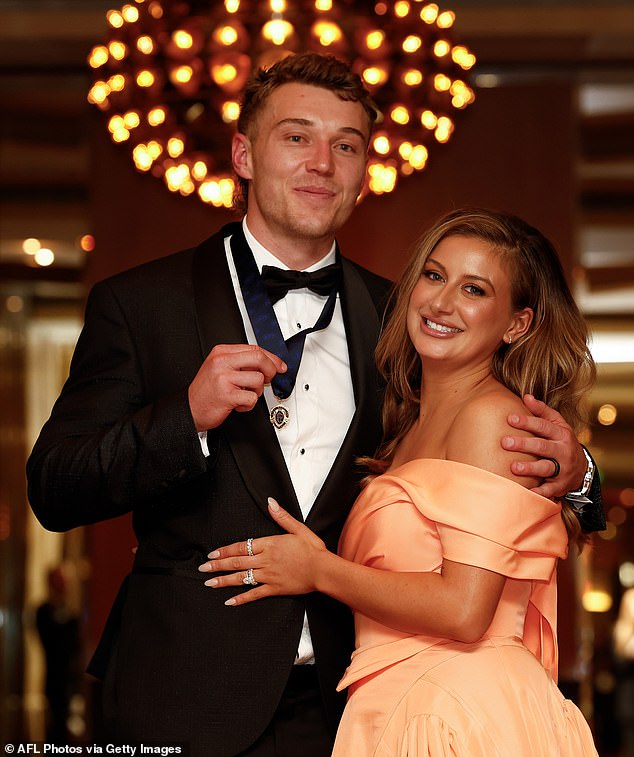 The fact that Cripps (pictured with his wife Monique after winning his second Brownlow) received more votes than Marcus Bontempelli and Lachie Neale combined raised alarm bells among some fans