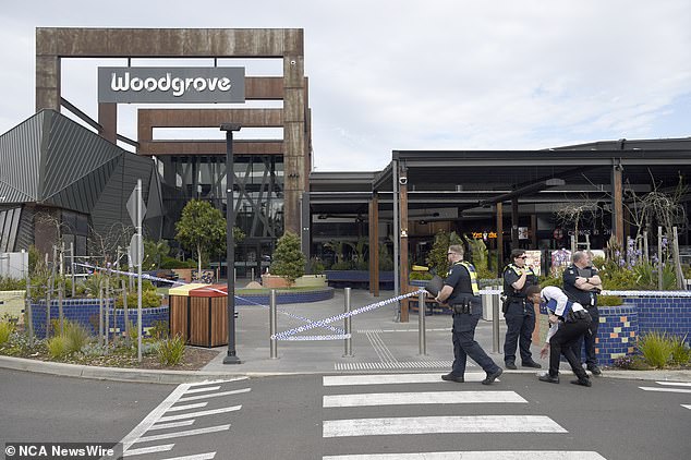 Police seen at Woodgrove Shopping Centre on Tuesday