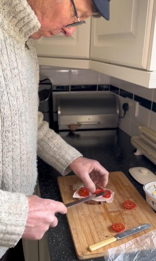 Mr Brown rose to fame two years ago after his wife posted a video online of him making the British classic ham and tomato sandwich