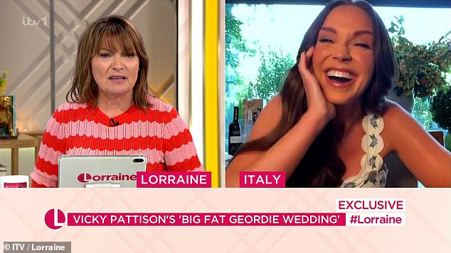 On Tuesday's episode of Lorraine, Vicky was a guest to discuss her upcoming nuptials, her struggle with PMDD (Premenstrual Dysphoric Disorder) and Pete's important role in her wedding.