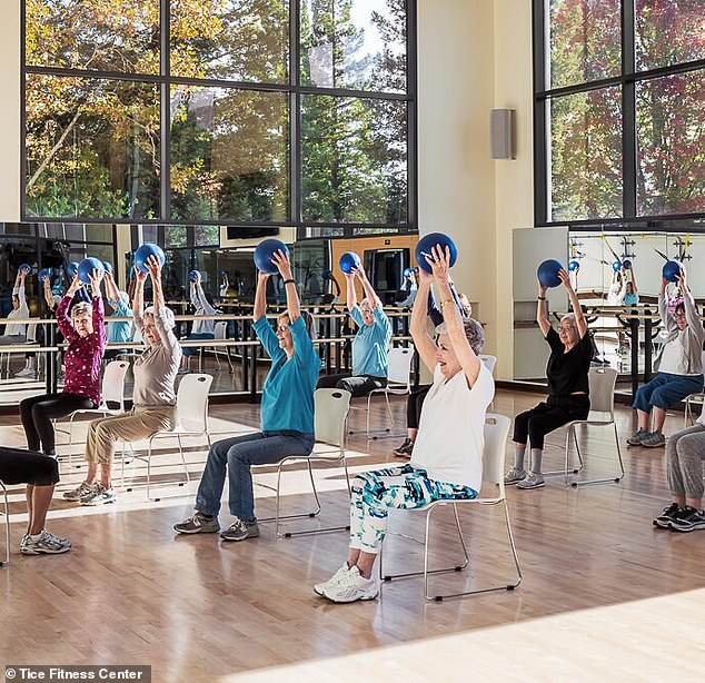 The two retirees in the Rossmoor community in Orange County clashed on July 23, the same day President Donald Trump survived an attempt on his life. Stock photo of the community's fitness center