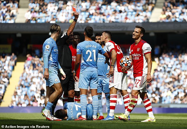 Arteta said he learned from Arsenal's 5-0 loss to Man City after Granit Xhaka's red card in 2021