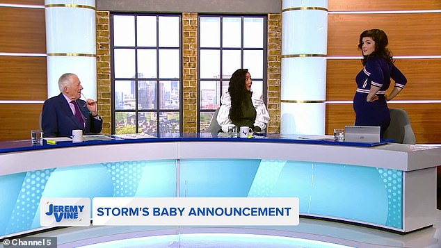 The presenter, who married musician Kerr Okan in 2021, shared the news by showing off her growing baby bump during the show on Tuesday