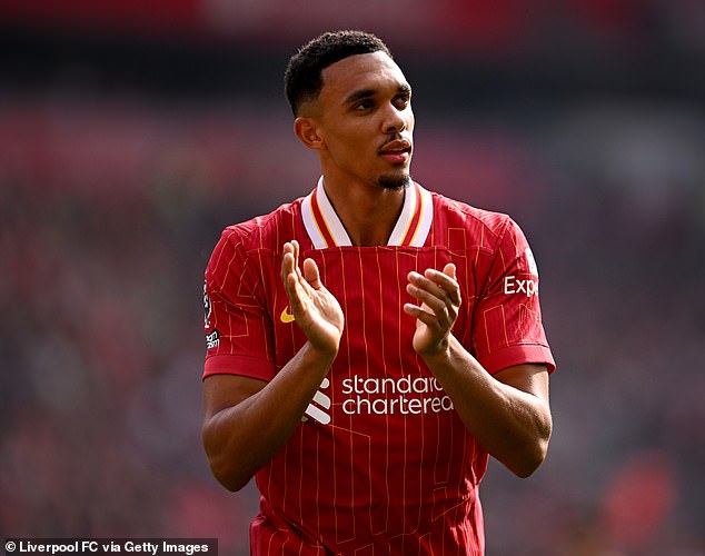 Alexander-Arnold's contract at Anfield expires next summer and he can talk to foreign clubs in 98 days