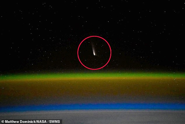 NASA astronaut Matthew Dominick, currently aboard the International Space Station, posted a stunning clip of the comet from his unique vantage point