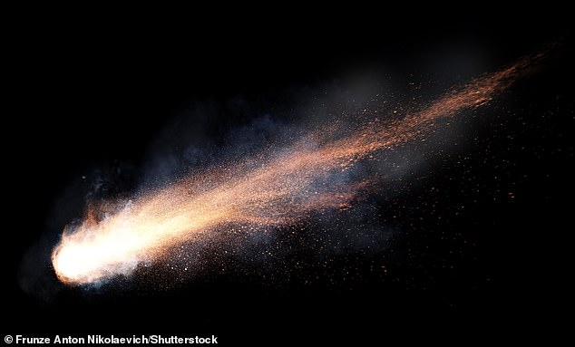 Comets are large objects of dust and ice that orbit the sun. NASA describes them as 