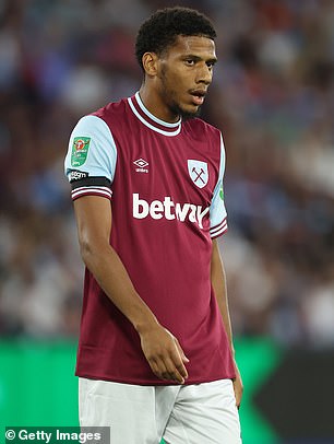 Jean-Clair Todibo has played just 52 minutes in all competitions since joining West Ham