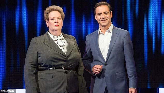 O'Keefe with The Chase icon 'The Governess' - aka Anne Hegerty - one of the 'Chasers'