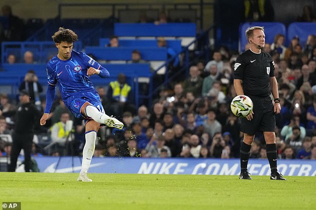 Joao Felix's free-kick was deflected by Barrow keeper Paul Farman to put Chelsea 3-0 up at half-time