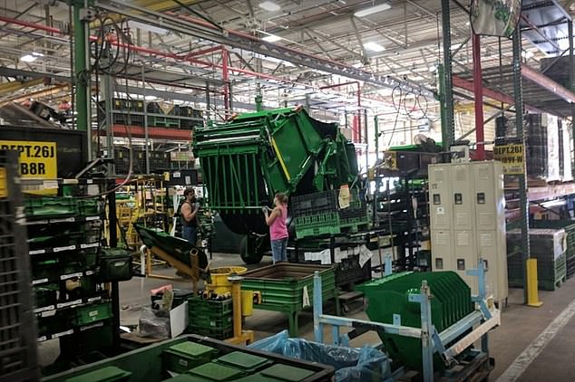 Inside a John Deere factory in Ottumwa, Iowa, where more than 100 jobs have been cut this year