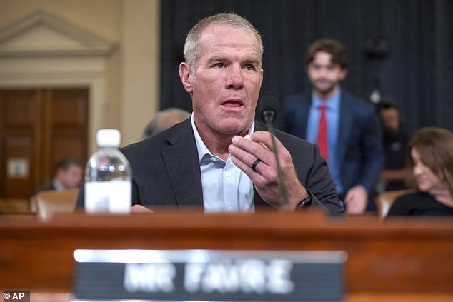 Favre revealed he is battling Parkinson's disease during a speech to Congress