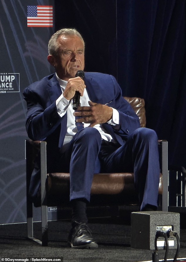 RFK Jr. made his first appearance since the scandal broke when he appeared at an event on Capitol Hill (pictured) on Monday, where he posed for photos with top Republican lawmakers