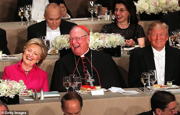 Dolan, who plays a prominent role at the dinner, has been highly critical of Democrats, writing an op-ed in the Wall Street Journal in 2018 headlined, “Democrats Abandon Catholics”