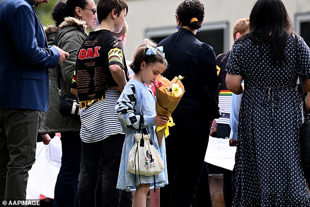 Family and friends have gathered in the Blue Mountains west of Sydney to say goodbye to two boys who were allegedly murdered by their mother earlier this month