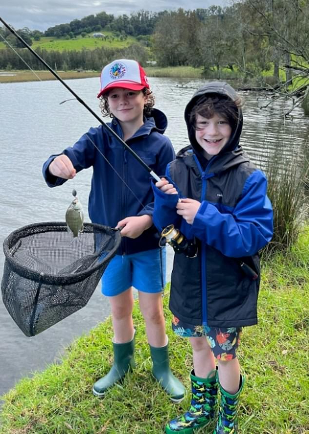 The funerals of Russell, 11, and Ben, 9, were held Wednesday morning at St Thomas Aquinas Catholic Church in Springwood