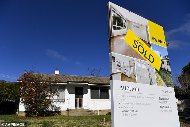 Under the current negative gearing policy, investors can declare rental losses on their annual tax return (pictured, a sold sign outside a house in Canberra)