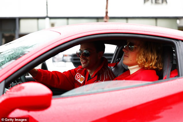 Ollie Henry and Sam De Koning arrived at the event in the Wharf Shed in a Ferrari