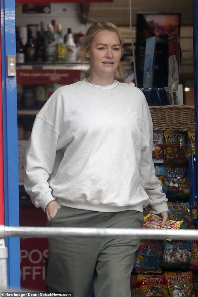 She seemed in a good mood as she picked up some candy from a local store