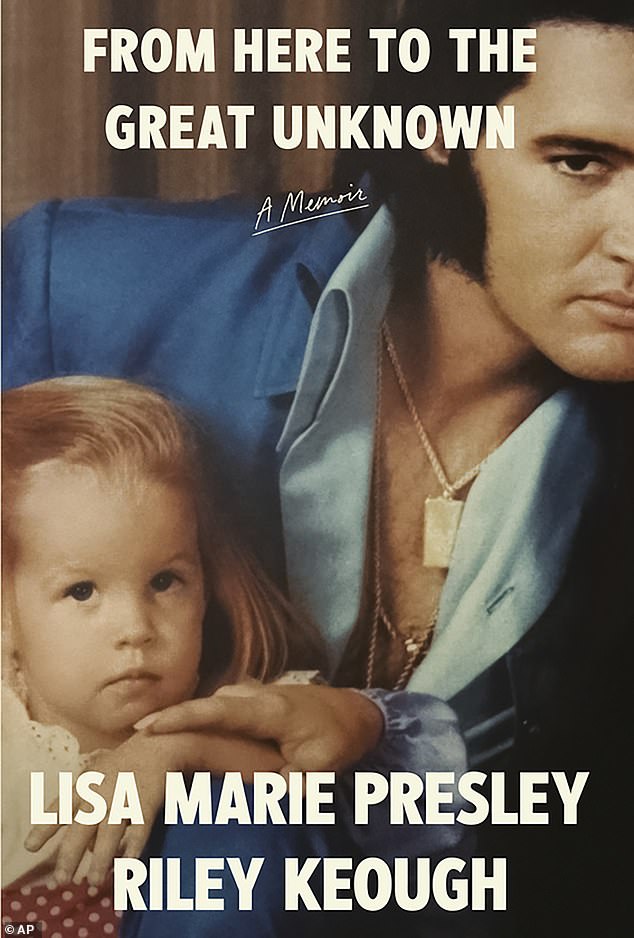 A view of the book cover showing Lisa Marie as a child with her father Elvis Presley