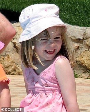 Madeleine McCann (pictured) disappeared on May 3, 2007 at the age of just three. She has never been found. German criminal Christian Brueckner has been named by German prosecutors as their prime suspect in her disappearance