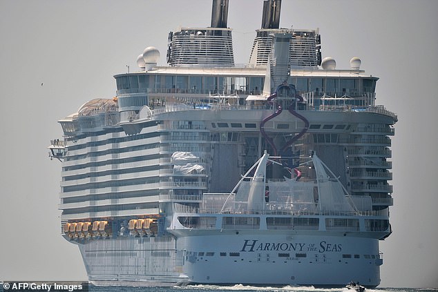 The French-built ship was the largest cruise ship in the world when it was launched in 2016, with room for more than 7,000 passengers across 18 decks.