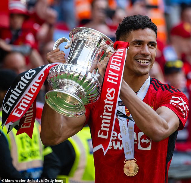 Varane won the FA Cup and Carabao Cup with United during his three-year spell at the club