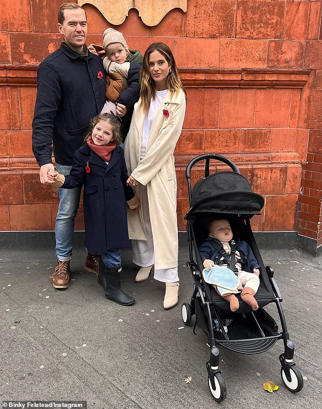 Binky left the show in 2017 and is now a mother of three, daughter India from her romance with former MIC colleague Josh Patterson, and sons Wilder and Wolfie, whom she shares with husband Max Fredrik Darnton (seen)