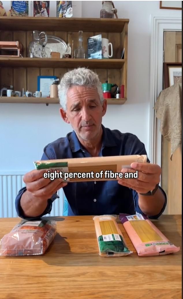 Professor Spector conducted an analysis of four popular types of pasta on supermarket shelves to compare their nutritional value with that of gluten-free alternatives.