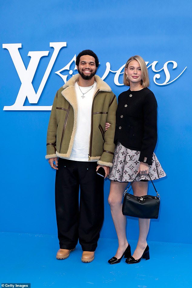 The couple attended the Louis Vuitton Menswear Spring/Summer show during Paris Fashion Week