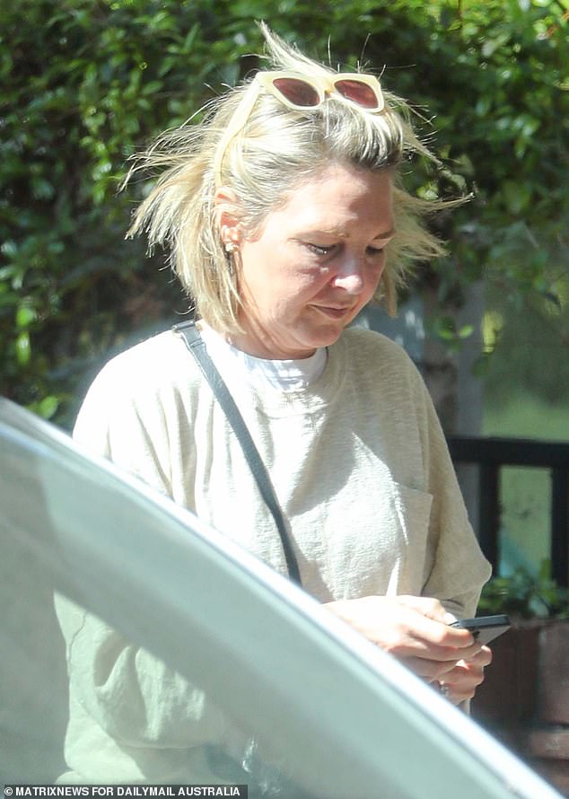 Gardner was spotted looking stressed and disheveled on Monday after revelations emerged about her investigation into Nine over the alleged spray